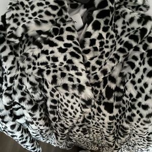 Ainea printed faux fur coat